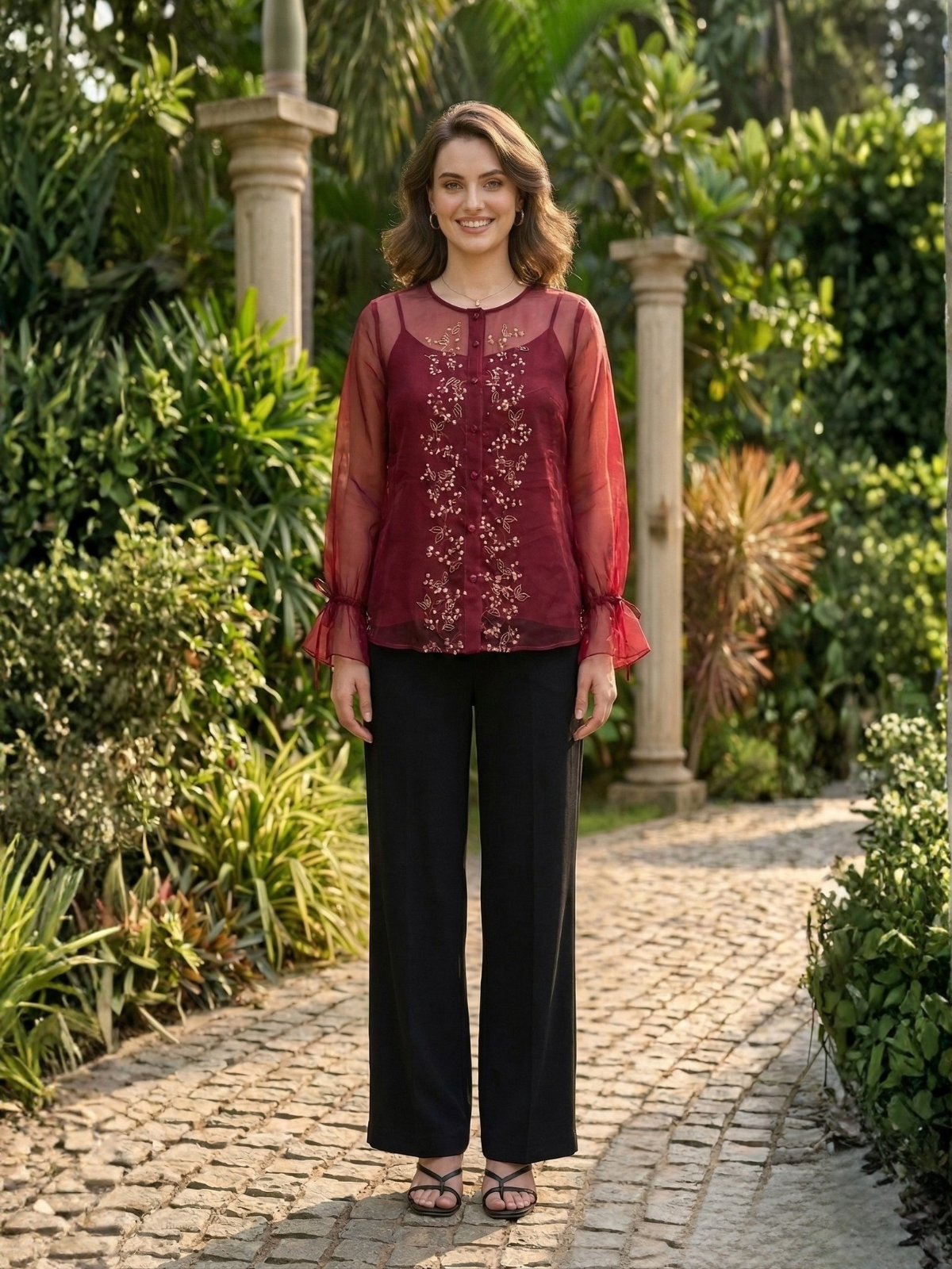 Crimson Veil Shirt