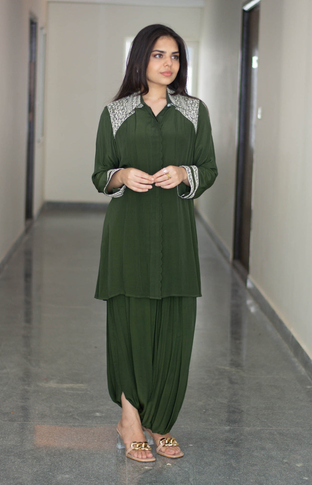 Kaira - Crepe Co-Ord Set With Harem Pants