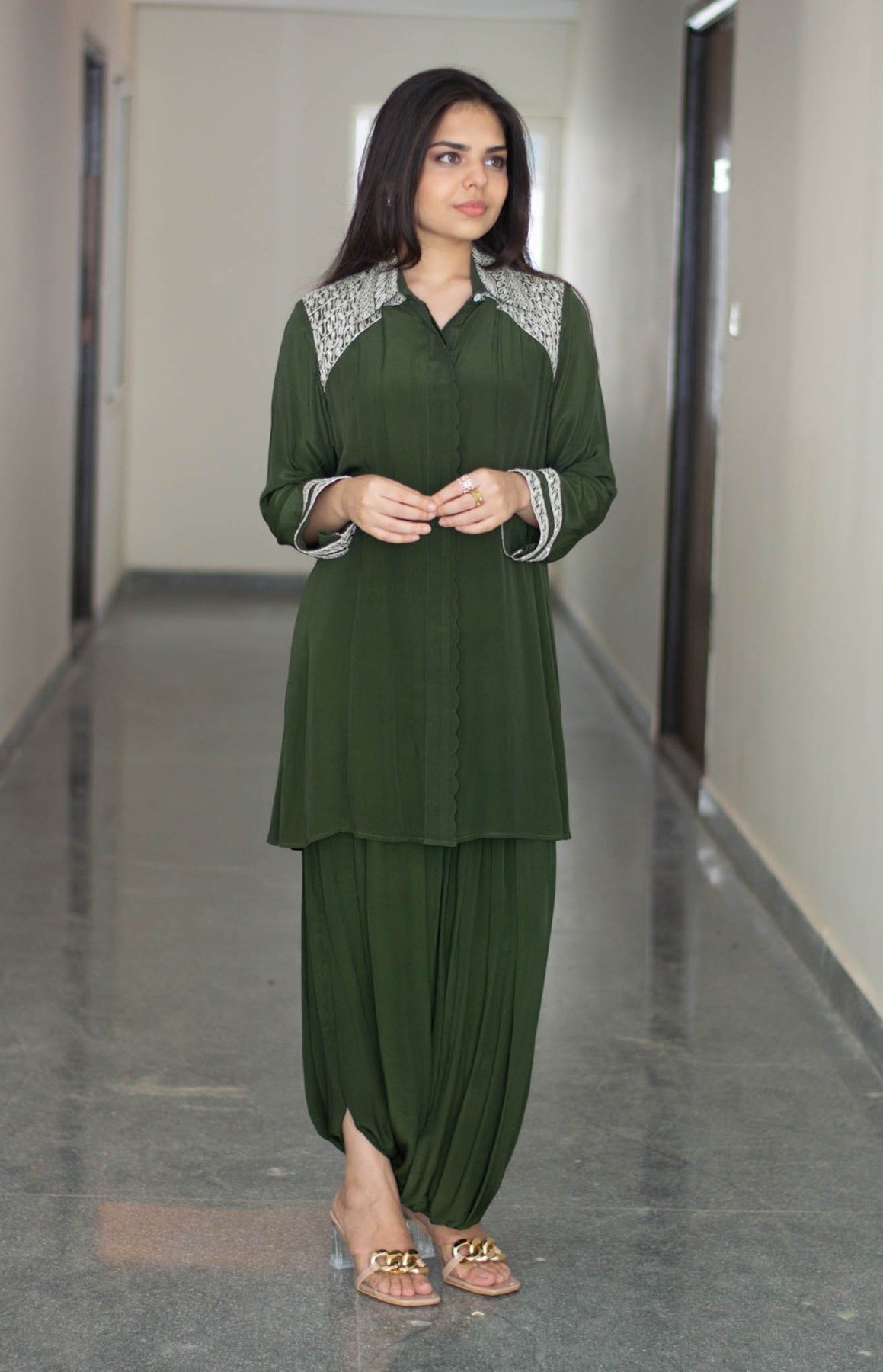 Kaira - Crepe Co-Ord Set With Harem Pants