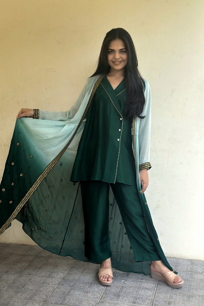 Sitara - Embroidered Challa Work Jacket Set