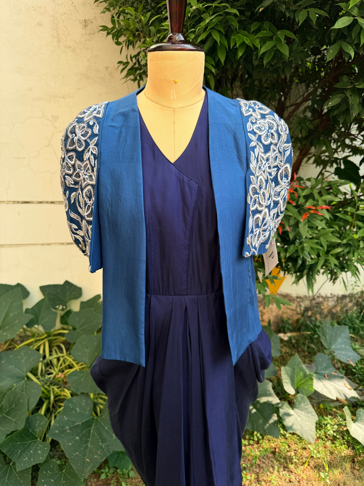 Midnight Bloom Drape Dress & Jacket
