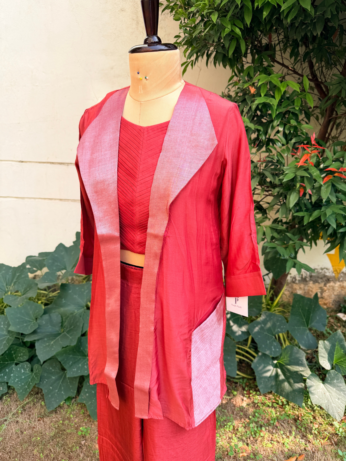 Dual Colored Blazer Set