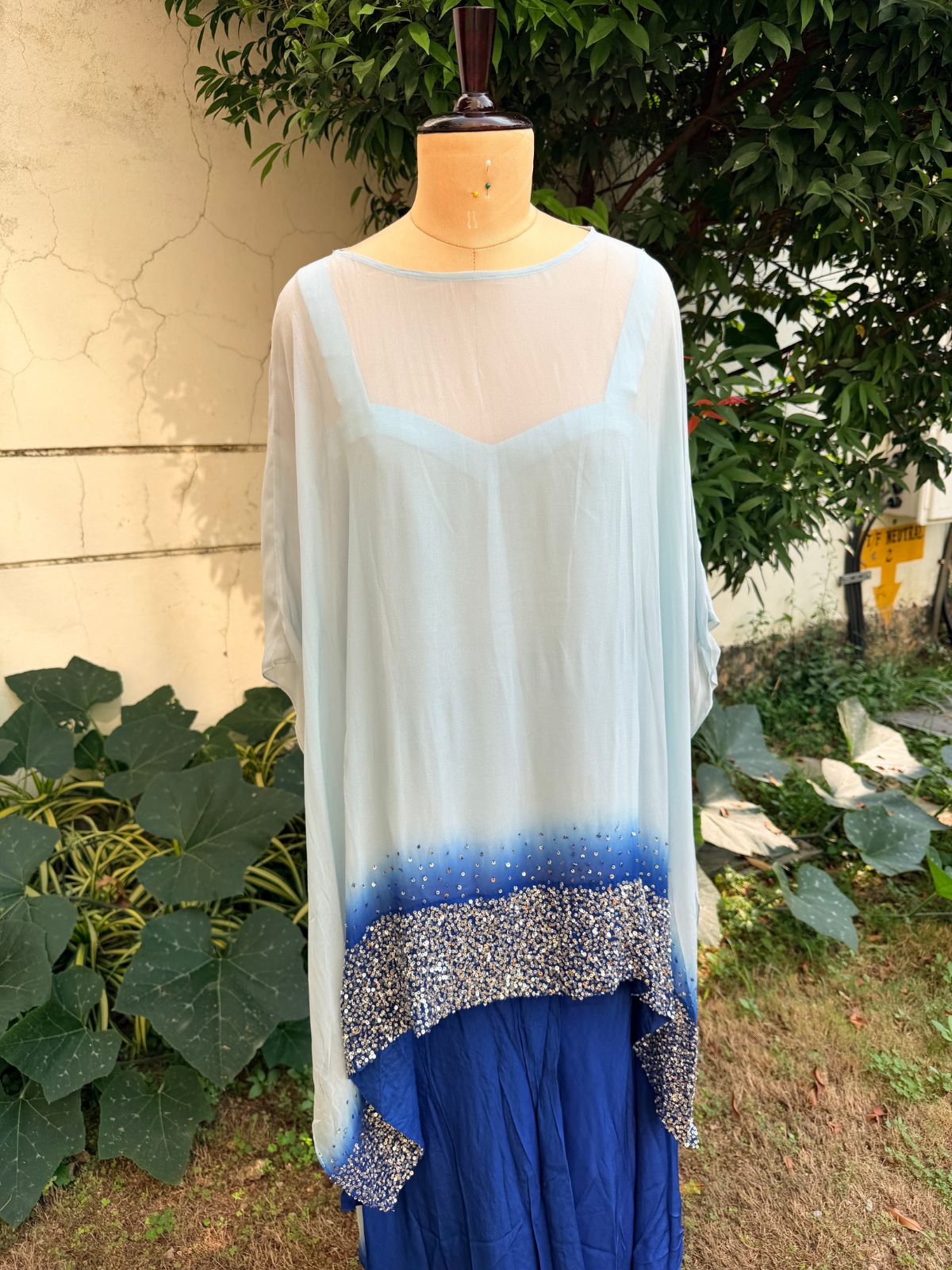 Royal Blue Ombre Kaftan Set
