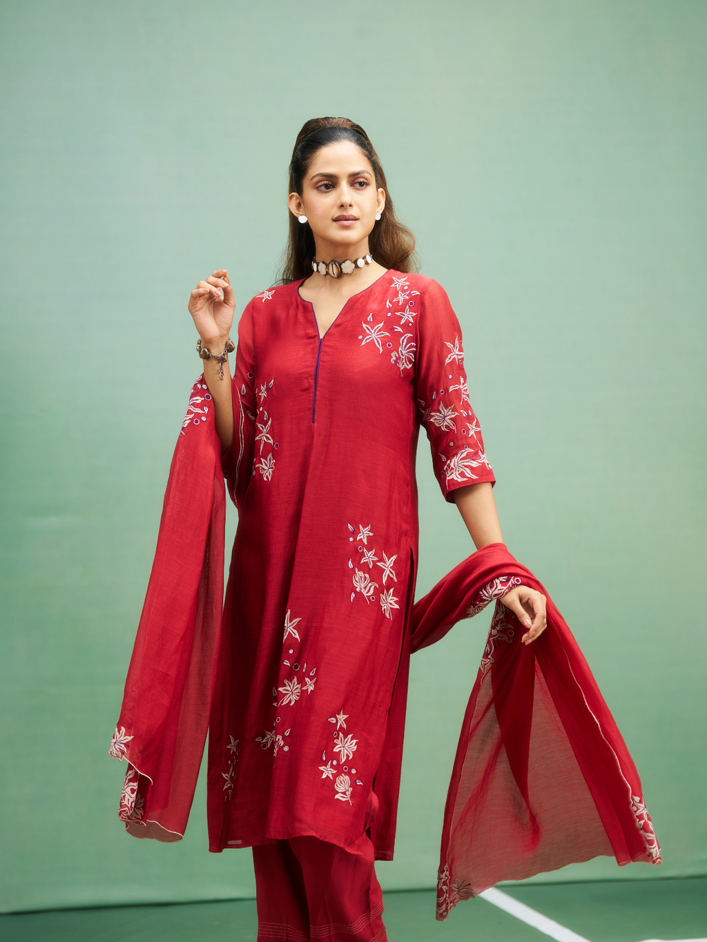 Hibiscus Kurta Set