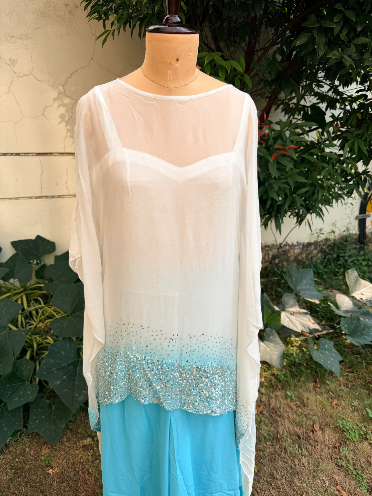 Sea Blue Ombre Kaftan Set