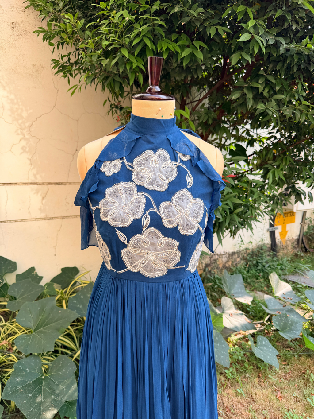 Ocean Bloom Halter Dress