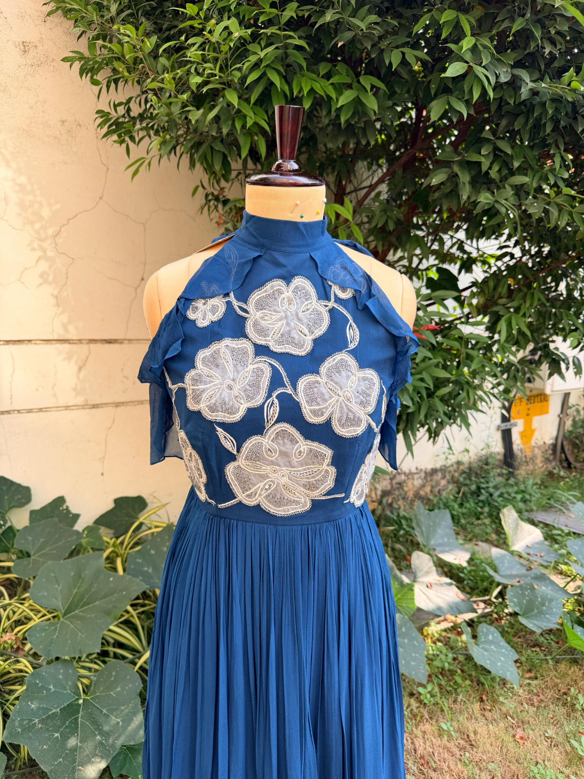 Ocean Bloom Halter Dress