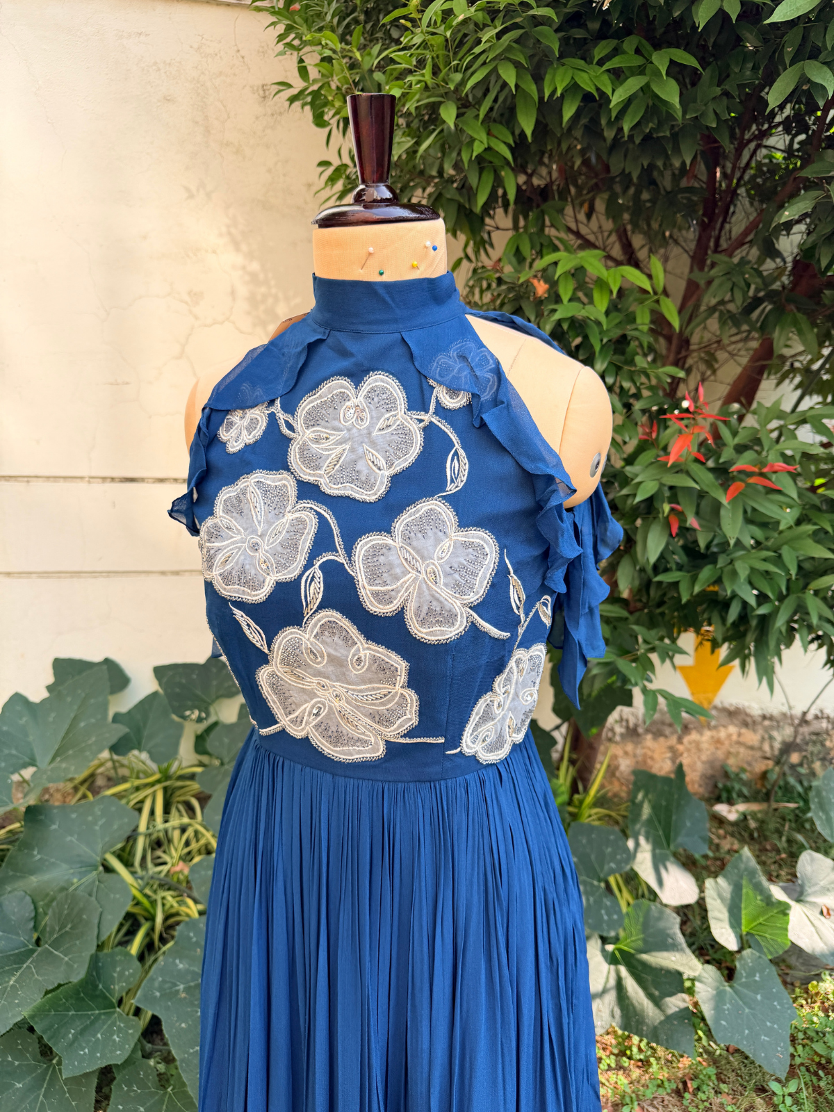 Ocean Bloom Halter Dress