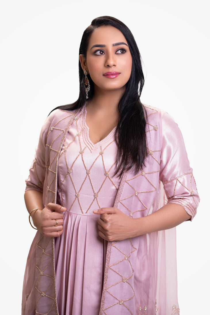 Drape Dress and Orgenza Cape