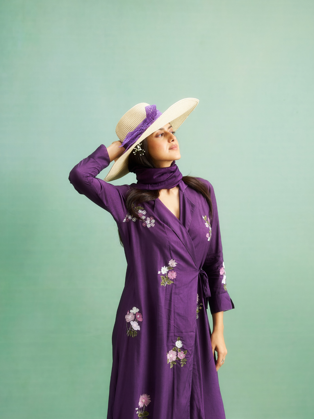 Lilac Overlap Kurta Set