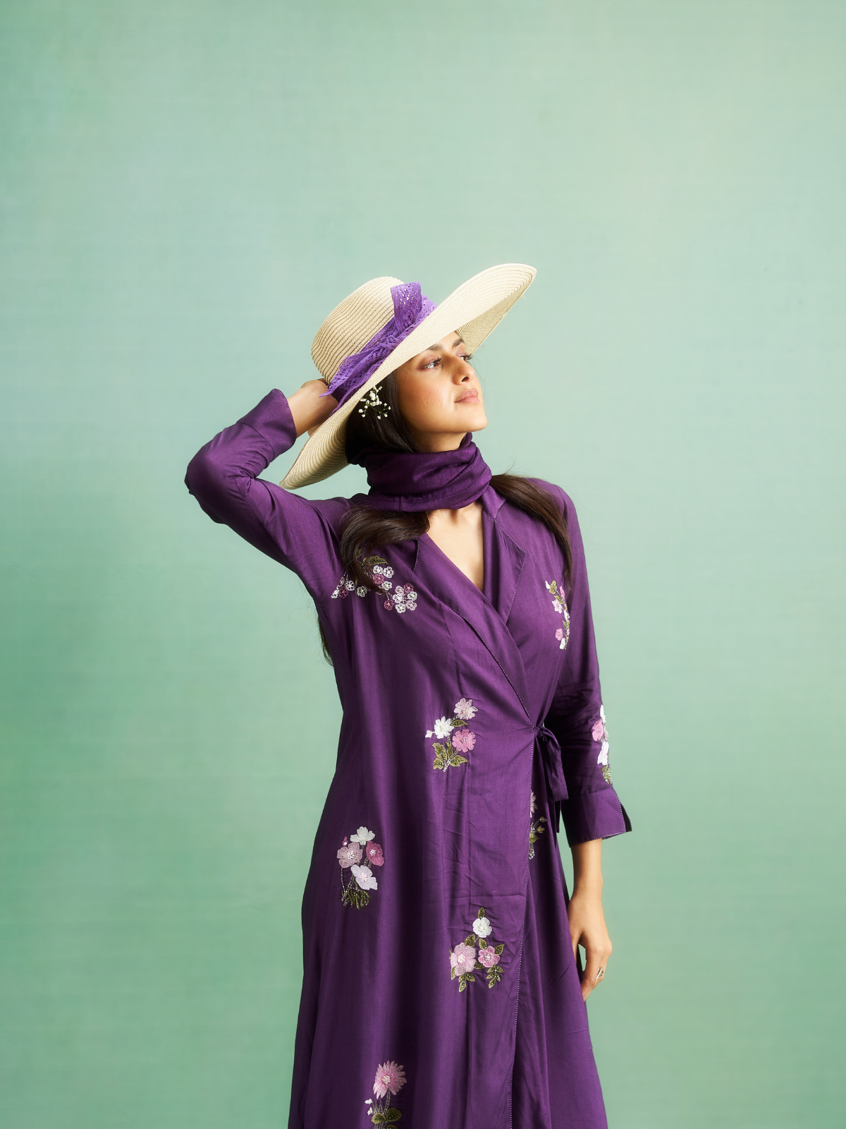 Lilac Overlap Kurta Set