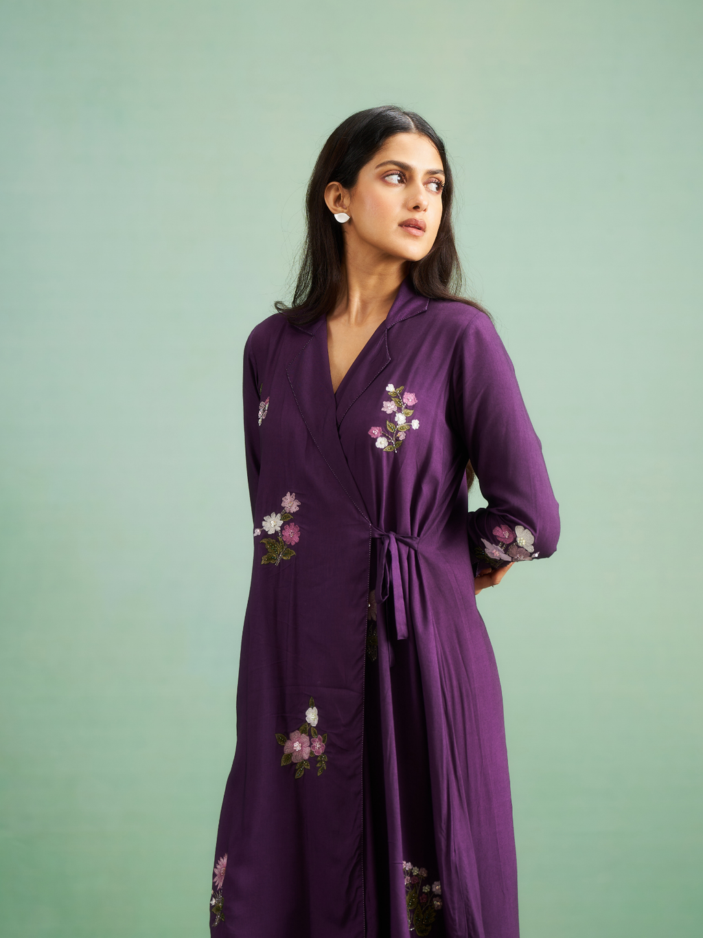 Lilac Overlap Kurta Set