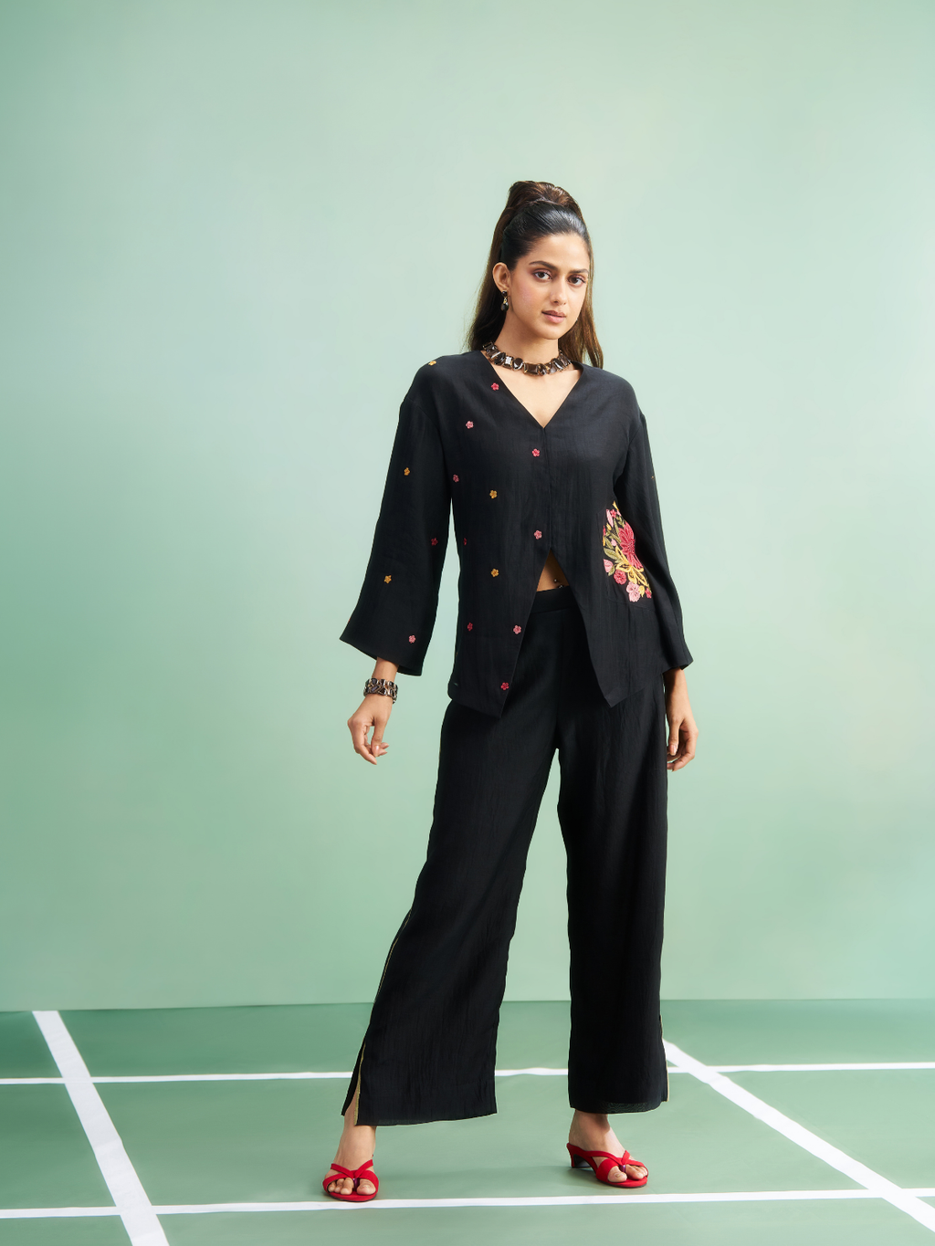 Black Rose Coord Set