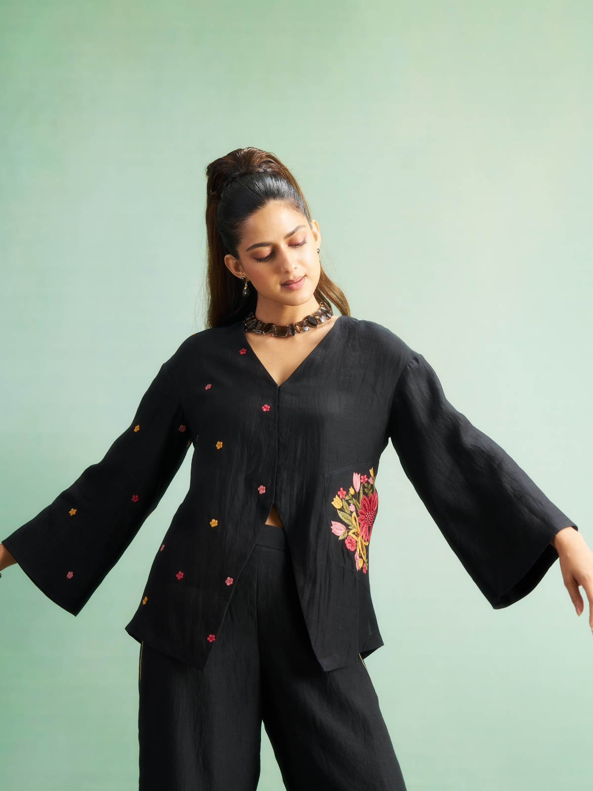 Black Rose Coord Set