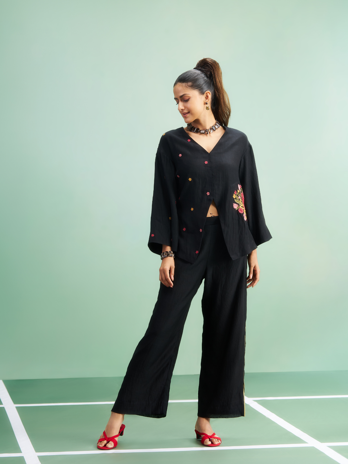 Black Rose Coord Set