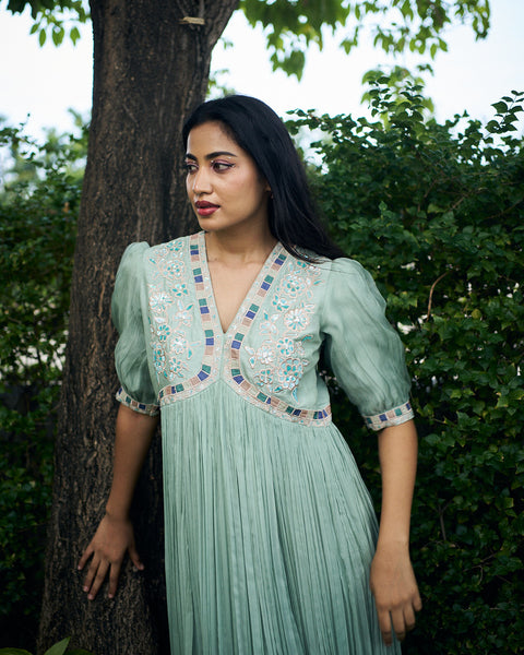 Green Rose Dress