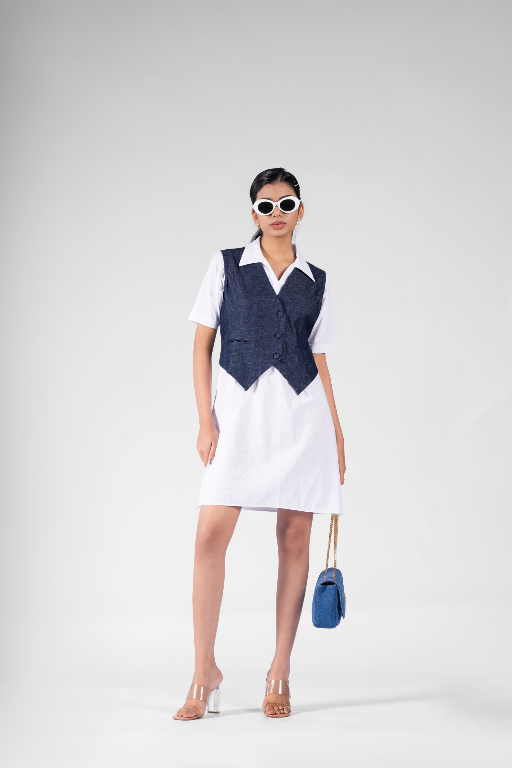 Nebula Dress with Waistcoat