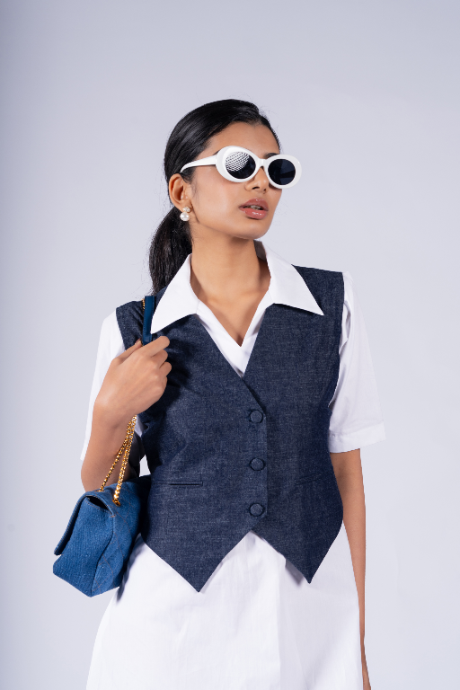 Nebula Dress with Waistcoat