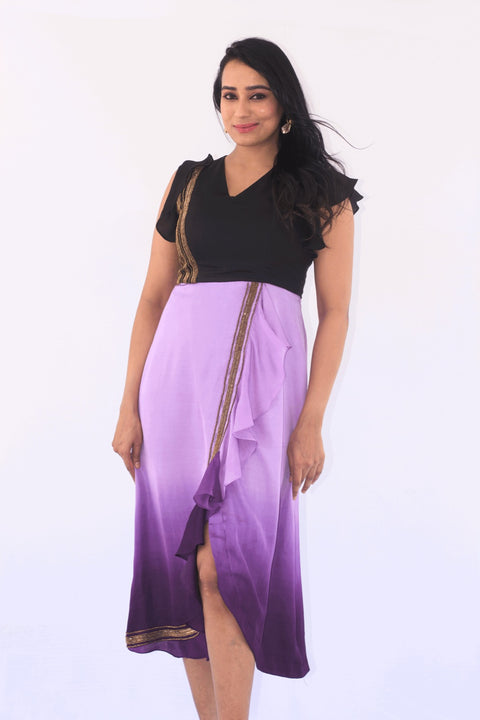 Yana - Purple Ombre Cut Dana Dress