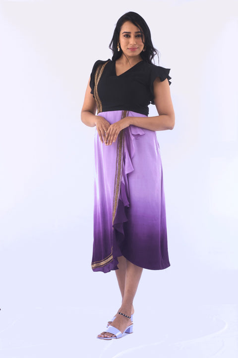 Yana - Purple Ombre Cut Dana Dress